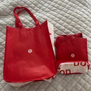 Lululemon Reusable Tote bags--1 large, 1 small